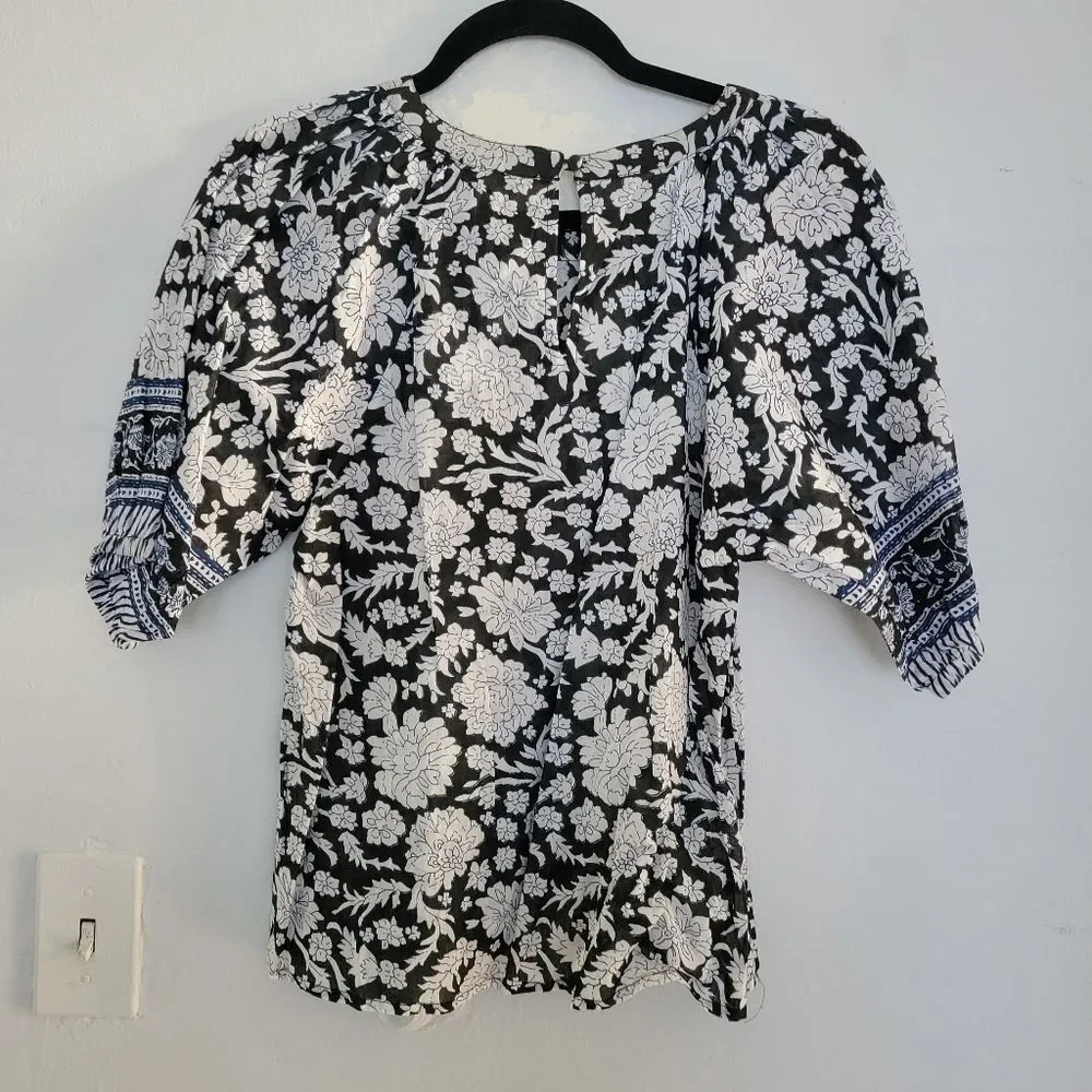 NWT Anthropologie Becca Puff-Sleeved Blouse | XS